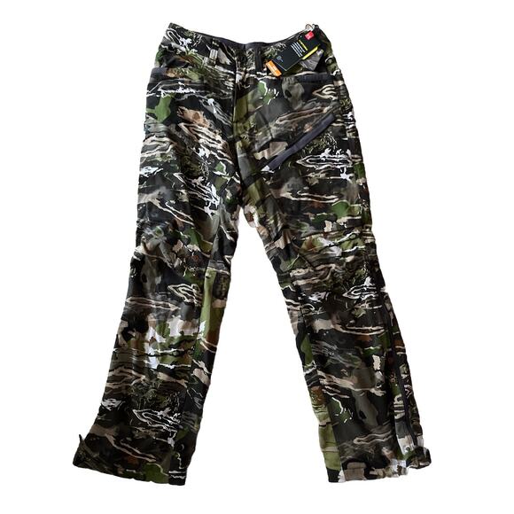 Under Armour Men’s Camo Pants 30 Hunting Pants Forest Water Repellent Maine - Picture 1 of 12
